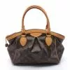 Pre-loved LOUIS VUITTON Tivoli PM Classic Monogram Handbag PVC Genuine Leather Brown
