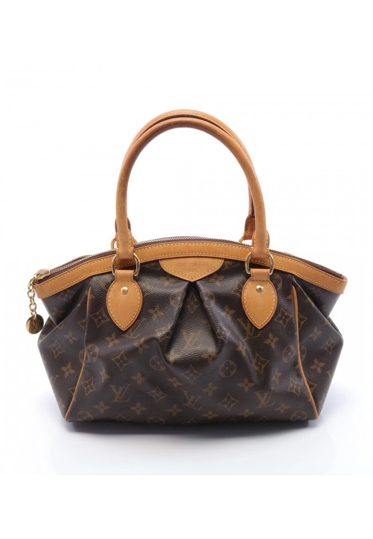 Pre-loved LOUIS VUITTON Tivoli PM Classic Monogram Handbag PVC Genuine Leather Brown 3 Pre-loved LOUIS VUITTON Tivoli PM Classic Monogram Handbag PVC Genuine Leather Brown