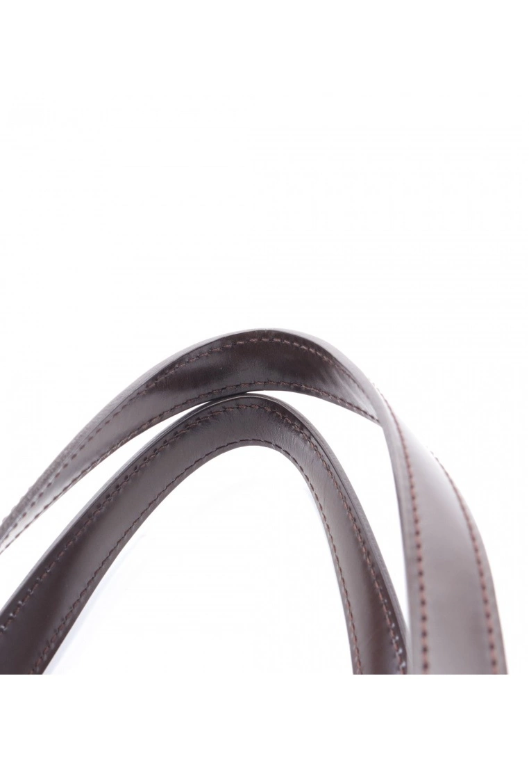 Pre-loved LOUIS VUITTON Manosque PM Black Checkered Shoulder Bag Tote Bag PVC Genuine Leather Brown 8 Pre-loved LOUIS VUITTON Manosque PM Black Checkered Shoulder Bag Tote Bag PVC Genuine Leather Brown - Image 6