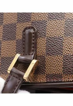 Pre-loved LOUIS VUITTON Manosque PM Black Checkered Shoulder Bag Tote Bag PVC Genuine Leather Brown 17 Pre-loved LOUIS VUITTON Manosque PM Black Checkered Shoulder Bag Tote Bag PVC Genuine Leather Brown -Louis Vuitton Shop louis vuitton 8535 4077536 8