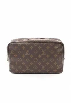 Pre-loved LOUIS VUITTON Trousse toilette28 Classic Monogram Cosmetic Pouch PVC Brown