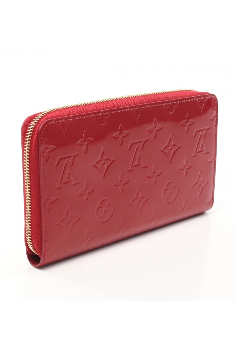 Pre-loved LOUIS VUITTON Zipper organizer Classic Monogram Patent leather apple red Long round zipper Genuine Leather Wallet Red 4 Pre-loved LOUIS VUITTON Zipper organizer Classic Monogram Patent leather apple red Long round zipper Genuine Leather Wallet Red - Image 2