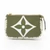 Pre-loved LOUIS VUITTON Mini Pochette Accessoires Classic Monogram Giant Coin Pouch PVC Khaki Green Beige multi With Key Ring -Louis Vuitton Shop louis vuitton 8698 2071636 1