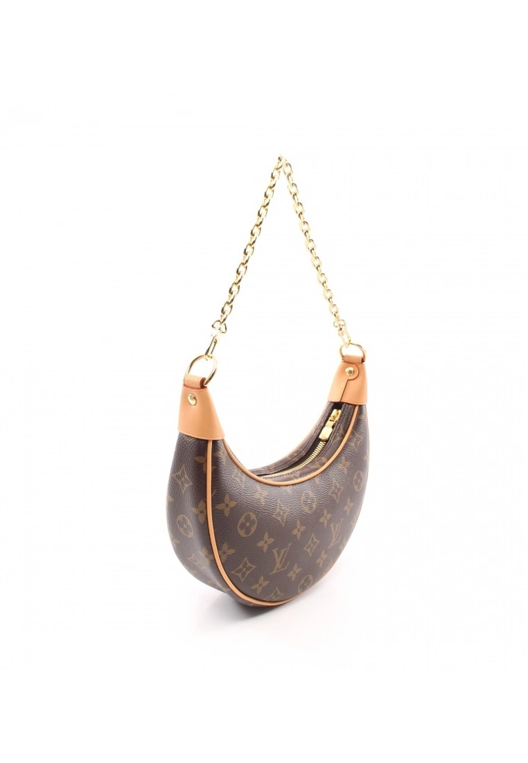 Pre-loved LOUIS VUITTON LOOP Classic Monogram Shoulder Bag PVC Genuine Leather Brown 2 Way Style 4 Pre-loved LOUIS VUITTON LOOP Classic Monogram Shoulder Bag PVC Genuine Leather Brown 2 Way Style - Image 2