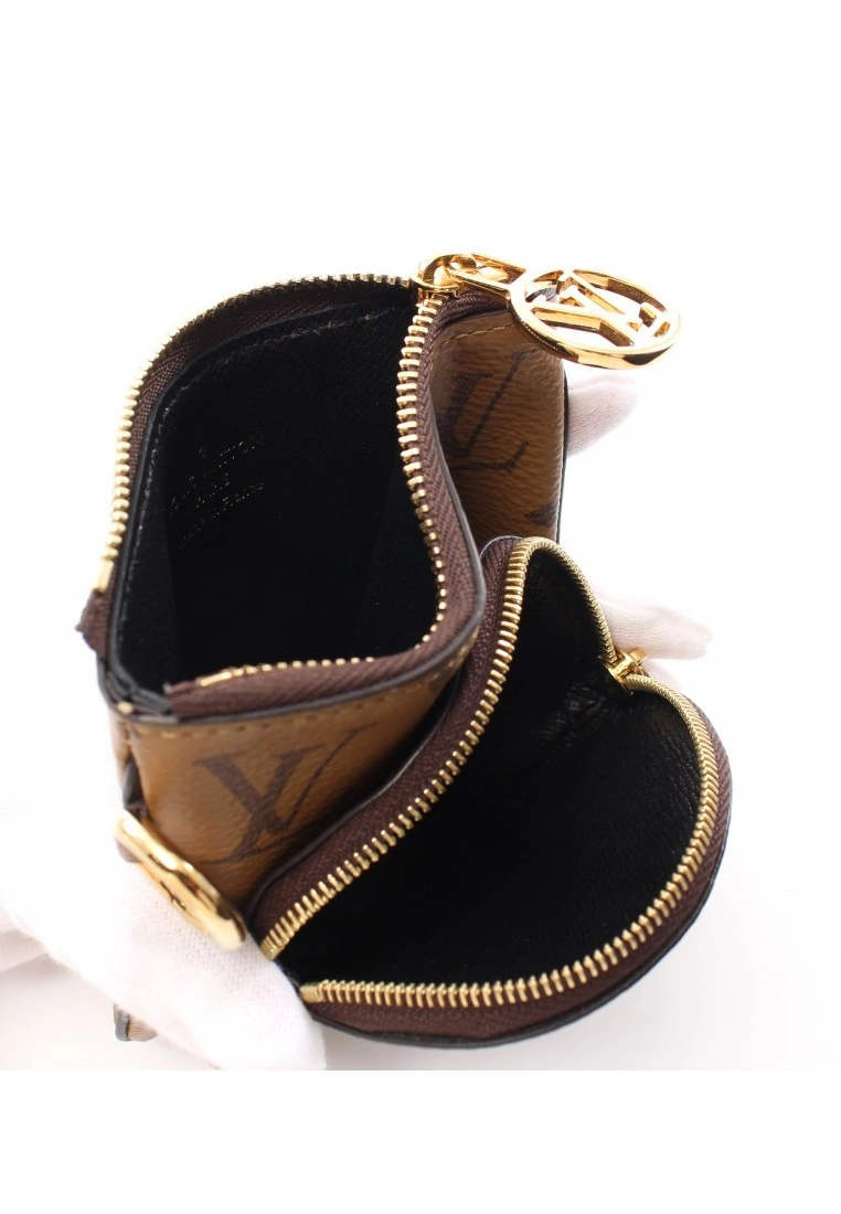 Pre-loved LOUIS VUITTON Pochette TRIO Classic Monogram Giant Reverse Small Pocket PVC Genuine Leather Brown Black 6 Pre-loved LOUIS VUITTON Pochette TRIO Classic Monogram Giant Reverse Small Pocket PVC Genuine Leather Brown Black - Image 4