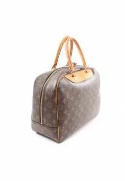 Pre-loved LOUIS VUITTON Deauville Bowling Vanity Classic Monogram Handbag PVC Genuine Leather Brown -Louis Vuitton Shop louis vuitton 8716 8371636 2
