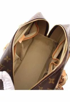 Pre-loved LOUIS VUITTON Deauville Bowling Vanity Classic Monogram Handbag PVC Genuine Leather Brown -Louis Vuitton Shop louis vuitton 8717 8371636 3