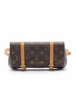 Pre-loved LOUIS VUITTON Pochette Marelle Classic Monogram handcarry bag belt bag PVC Genuine Leather Brown