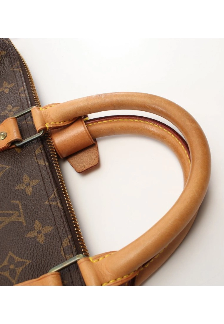 Pre-loved LOUIS VUITTON Keepall Bandouliere55 Classic Monogram Duffle Bag PVC Genuine Leather Brown 2 Way Style 8 Pre-loved LOUIS VUITTON Keepall Bandouliere55 Classic Monogram Duffle Bag PVC Genuine Leather Brown 2 Way Style - Image 6