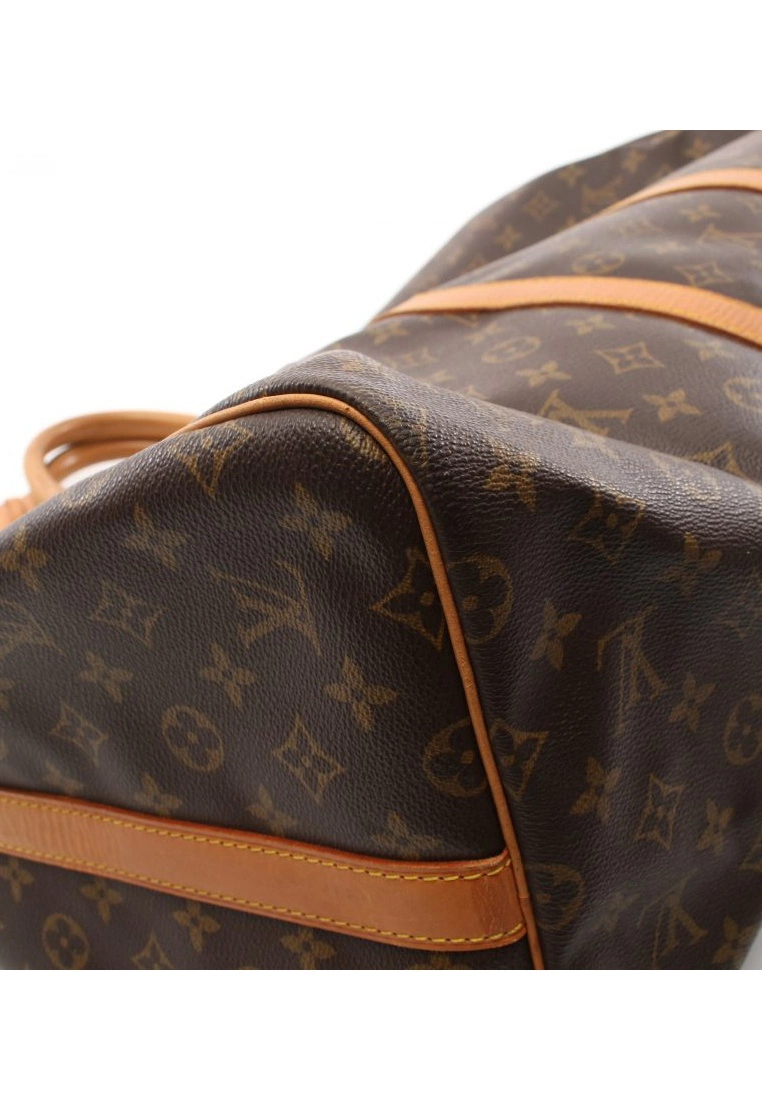 Pre-loved LOUIS VUITTON Keepall Bandouliere55 Classic Monogram Duffle Bag PVC Genuine Leather Brown 2 Way Style 9 Pre-loved LOUIS VUITTON Keepall Bandouliere55 Classic Monogram Duffle Bag PVC Genuine Leather Brown 2 Way Style - Image 7
