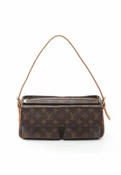 Pre-loved LOUIS VUITTON Viva cite MM Classic Monogram Shoulder Bag PVC Genuine Leather Brown