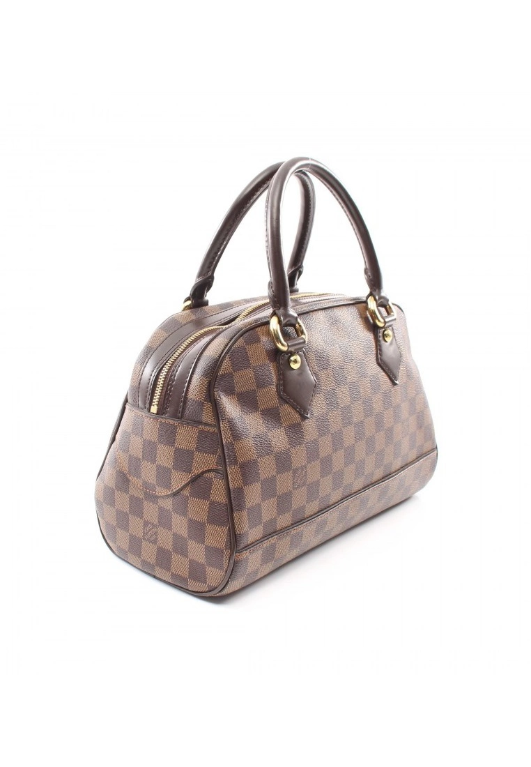 Pre-loved LOUIS VUITTON Duomo Black chessboard Handbag PVC Genuine Leather Brown 4 Pre-loved LOUIS VUITTON Duomo Black chessboard Handbag PVC Genuine Leather Brown - Image 2