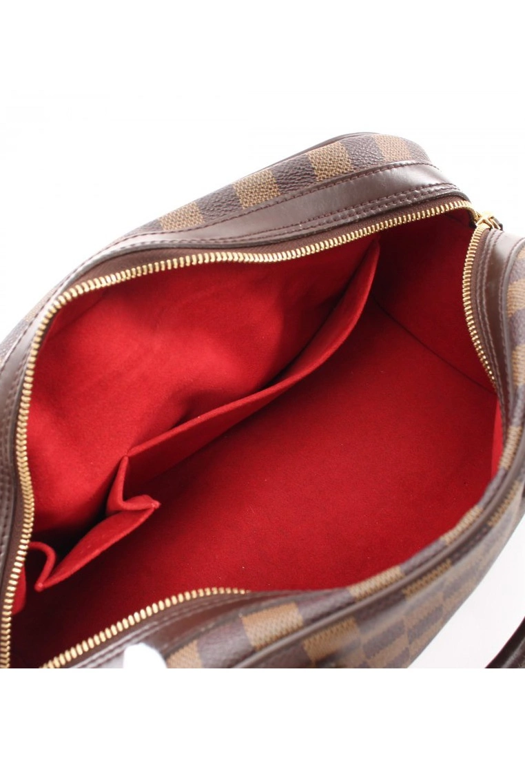 Pre-loved LOUIS VUITTON Duomo Black chessboard Handbag PVC Genuine Leather Brown 5 Pre-loved LOUIS VUITTON Duomo Black chessboard Handbag PVC Genuine Leather Brown - Image 3