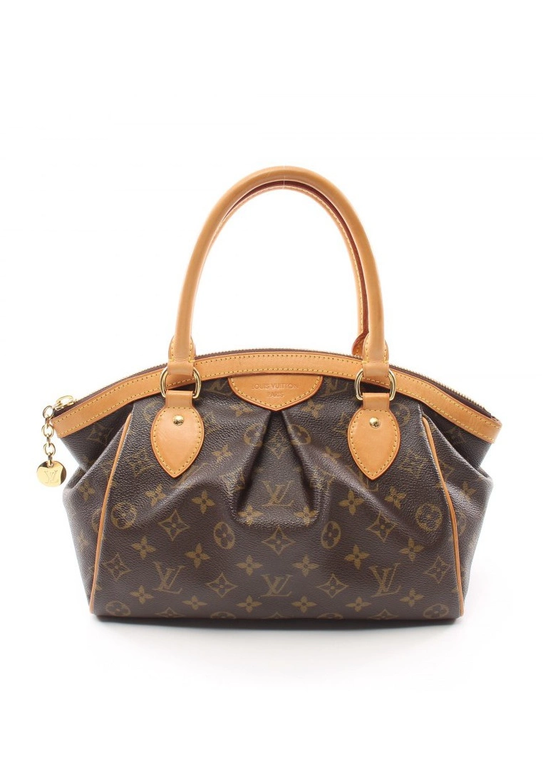Pre-loved LOUIS VUITTON Tivoli PM Classic Monogram Handbag PVC Genuine Leather Brown 3 Pre-loved LOUIS VUITTON Tivoli PM Classic Monogram Handbag PVC Genuine Leather Brown