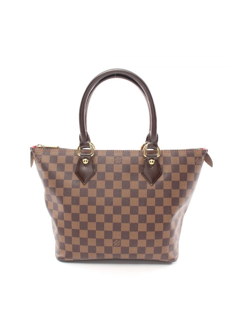 Pre-loved LOUIS VUITTON Saleya PM Black chessboard Handbag Tote Bag PVC Genuine Leather Brown 3 Pre-loved LOUIS VUITTON Saleya PM Black chessboard Handbag Tote Bag PVC Genuine Leather Brown