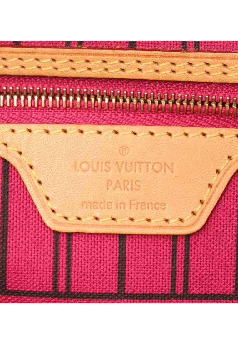 Pre-loved LOUIS VUITTON Neverfull PM Classic Monogram Pivot peony red Handbag Tote Bag PVC Genuine Leather Brown 6 Pre-loved LOUIS VUITTON Neverfull PM Classic Monogram Pivot peony red Handbag Tote Bag PVC Genuine Leather Brown - Image 4