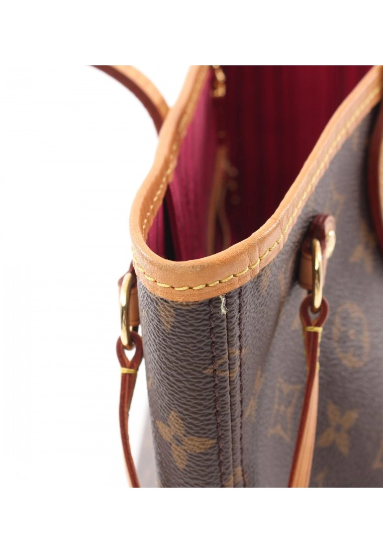 Pre-loved LOUIS VUITTON Neverfull PM Classic Monogram Pivot peony red Handbag Tote Bag PVC Genuine Leather Brown 7 Pre-loved LOUIS VUITTON Neverfull PM Classic Monogram Pivot peony red Handbag Tote Bag PVC Genuine Leather Brown - Image 5