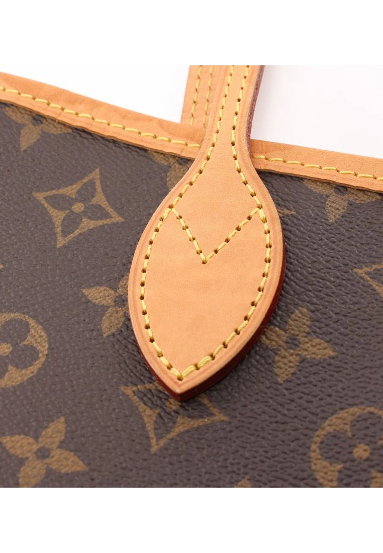 Pre-loved LOUIS VUITTON Neverfull PM Classic Monogram Pivot peony red Handbag Tote Bag PVC Genuine Leather Brown 9 Pre-loved LOUIS VUITTON Neverfull PM Classic Monogram Pivot peony red Handbag Tote Bag PVC Genuine Leather Brown - Image 7