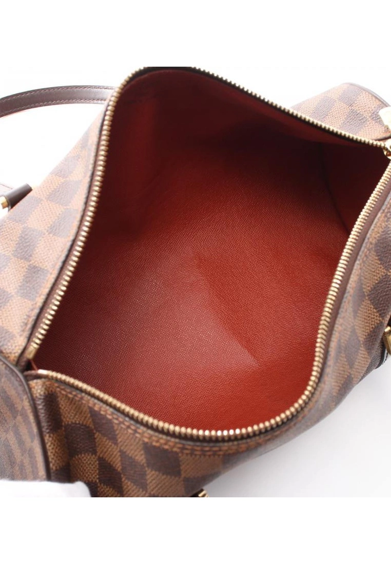 Pre-loved LOUIS VUITTON Papillon30 Black chessboard Handbag PVC Genuine Leather Brown 5 Pre-loved LOUIS VUITTON Papillon30 Black chessboard Handbag PVC Genuine Leather Brown - Image 3