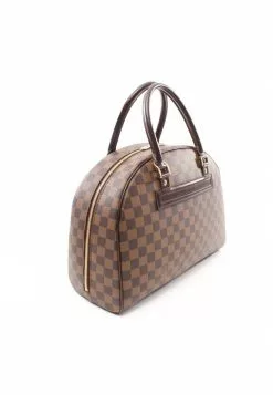 Pre-loved LOUIS VUITTON Nolita Black chessboard Handbag PVC Genuine Leather Brown -Louis Vuitton Shop louis vuitton 8768 9481636 2