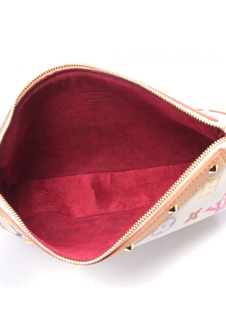 Pre-loved LOUIS VUITTON Pochette Accessoires Classic Monogram multi white Handbag PVC Genuine Leather white 5 Pre-loved LOUIS VUITTON Pochette Accessoires Classic Monogram multi white Handbag PVC Genuine Leather white - Image 3