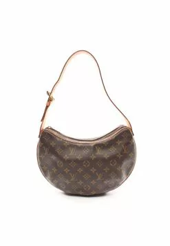 Pre-loved LOUIS VUITTON Croissant MM Classic Monogram Shoulder Bag PVC Genuine Leather Brown