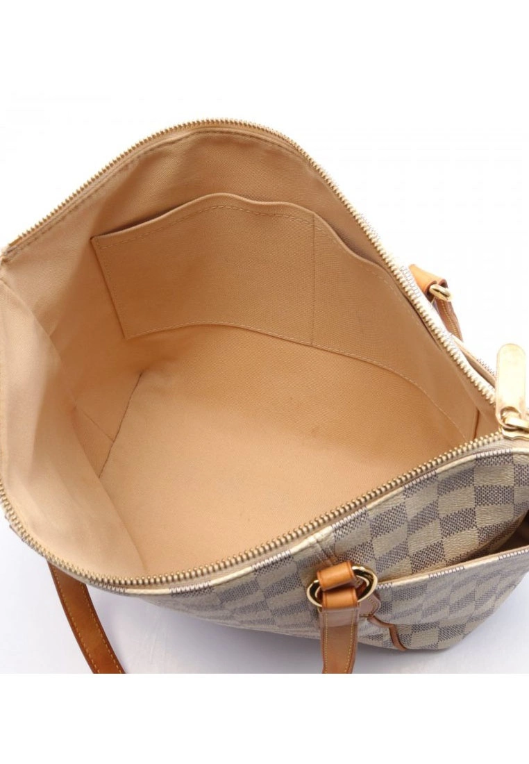 Pre-loved LOUIS VUITTON Totally PM white checkered Shoulder Bag Tote Bag PVC Genuine Leather white 5 Pre-loved LOUIS VUITTON Totally PM white checkered Shoulder Bag Tote Bag PVC Genuine Leather white - Image 3