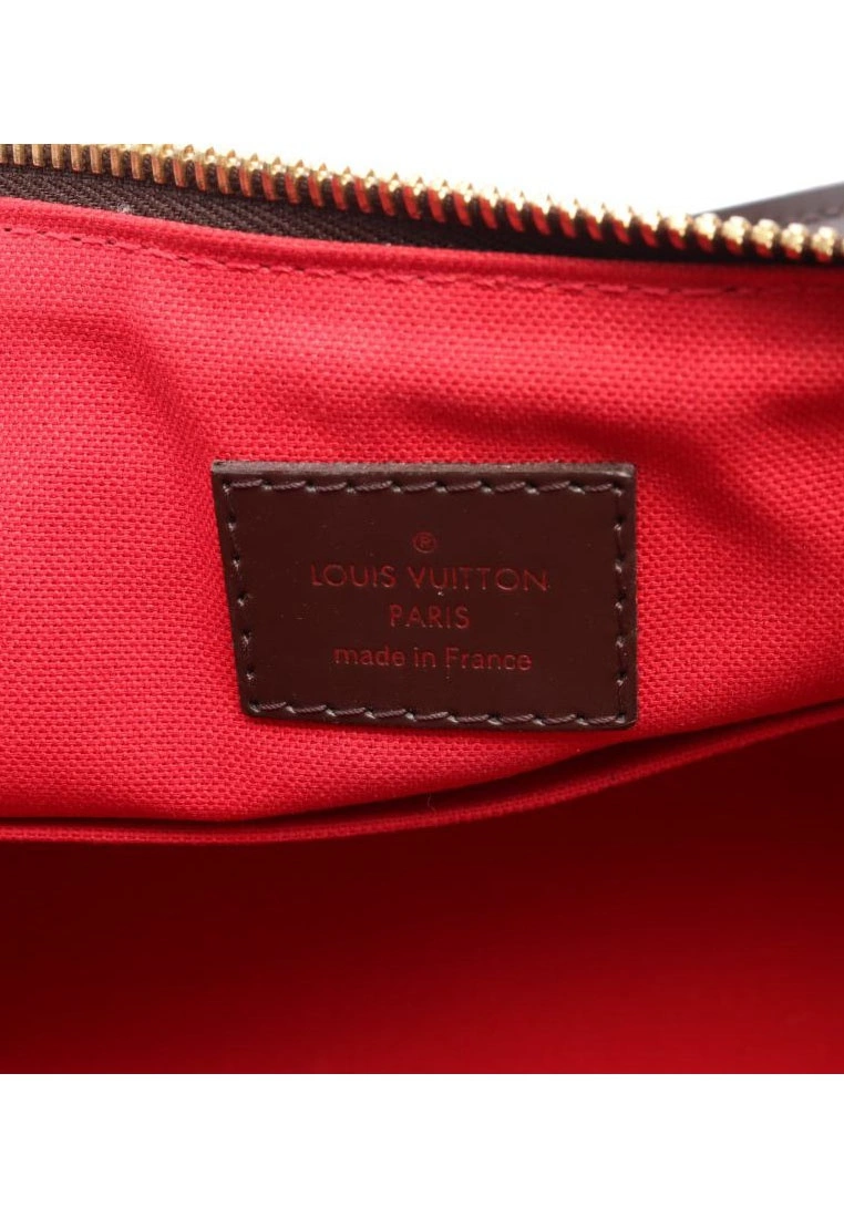 Pre-loved LOUIS VUITTON Siena PM Black chessboard Handbag PVC Genuine Leather Brown 2 Way Style 6 Pre-loved LOUIS VUITTON Siena PM Black chessboard Handbag PVC Genuine Leather Brown 2 Way Style - Image 4