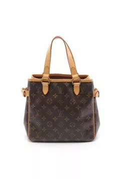 Pre-loved LOUIS VUITTON Batignolles Classic Monogram Handbag PVC Genuine Leather Brown
