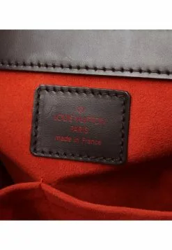 Pre-loved LOUIS VUITTON Sarria Saw Black chessboard Handbag PVC Genuine Leather Brown -Louis Vuitton Shop louis vuitton 8792 8681636 4