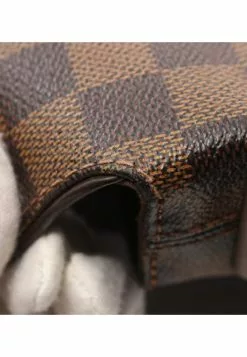 Pre-loved LOUIS VUITTON Brooklyn PM Black chessboard Shoulder Bag PVC Genuine Leather Brown -Louis Vuitton Shop louis vuitton 8806 6681636 5