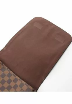 Pre-loved LOUIS VUITTON Brooklyn PM Black chessboard Shoulder Bag PVC Genuine Leather Brown -Louis Vuitton Shop louis vuitton 8806 6681636 7