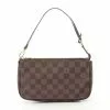Pre-loved LOUIS VUITTON Pochette Accessoires Black chessboard Handbag PVC Genuine Leather Brown -Louis Vuitton Shop louis vuitton 8807 6781636 1