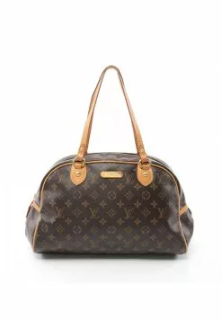 Pre-loved LOUIS VUITTON Montorgueil GM Classic Monogram Shoulder Bag PVC Genuine Leather Brown