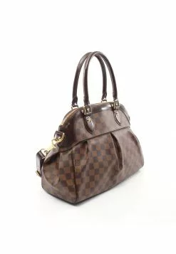 Pre-loved LOUIS VUITTON Trevi PM Black chessboard Handbag PVC Genuine Leather Brown 2 Way Style -Louis Vuitton Shop louis vuitton 8833 4512636 2