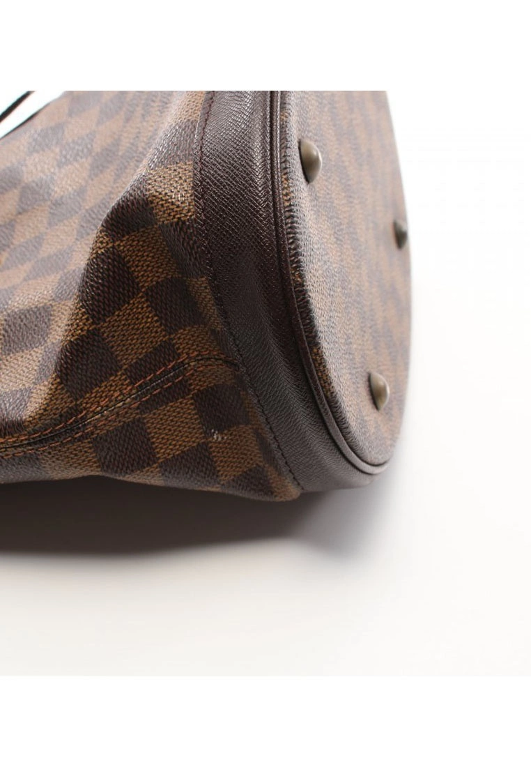 Pre-loved LOUIS VUITTON Malle Black chessboard Shoulder Bag Tote Bag PVC Genuine Leather Brown 9 Pre-loved LOUIS VUITTON Malle Black chessboard Shoulder Bag Tote Bag PVC Genuine Leather Brown - Image 7