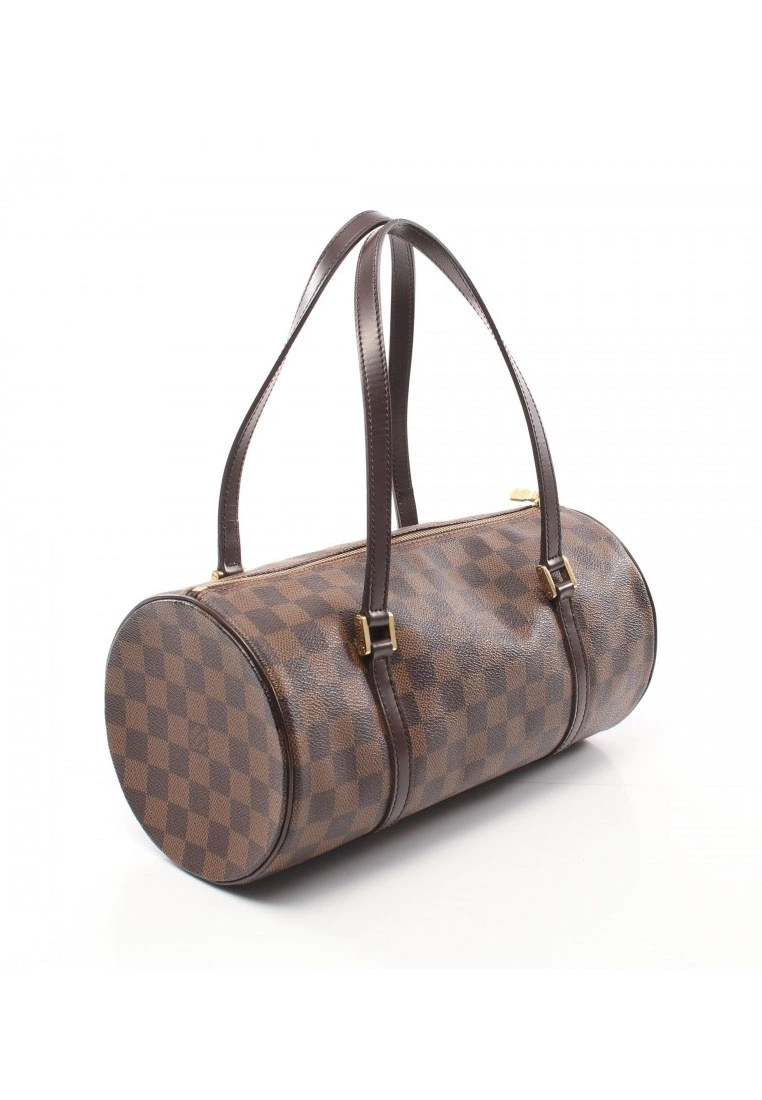 Pre-loved LOUIS VUITTON Papillon30 Black chessboard Handbag PVC Genuine Leather Brown 4 Pre-loved LOUIS VUITTON Papillon30 Black chessboard Handbag PVC Genuine Leather Brown - Image 2