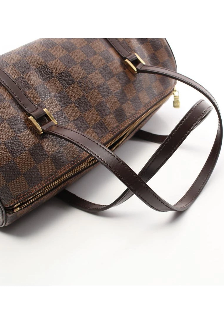 Pre-loved LOUIS VUITTON Papillon30 Black chessboard Handbag PVC Genuine Leather Brown 8 Pre-loved LOUIS VUITTON Papillon30 Black chessboard Handbag PVC Genuine Leather Brown - Image 6