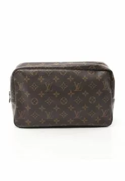 Pre-loved LOUIS VUITTON Trousse toilette28 Classic Monogram Cosmetic Pouch PVC Brown