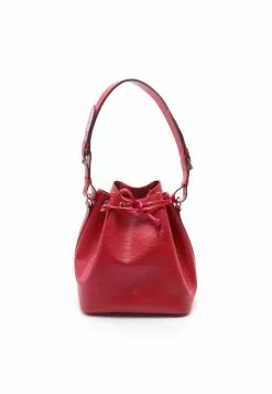 Pre-loved LOUIS VUITTON Water ripple Spanish red Genuine Leather Shoulder Bag Red