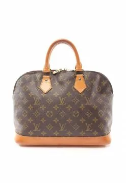 Pre-loved LOUIS VUITTON Alma PM Classic Monogram Handbag PVC Genuine Leather Brown