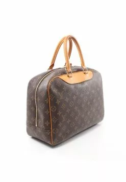 Pre-loved LOUIS VUITTON Deauville Bowling Vanity Classic Monogram Handbag PVC Genuine Leather Brown -Louis Vuitton Shop louis vuitton 9081 1378736 2