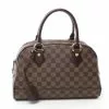 Pre-loved LOUIS VUITTON Duomo Black chessboard Handbag PVC Genuine Leather Brown -Louis Vuitton Shop louis vuitton 9085 0578736 1