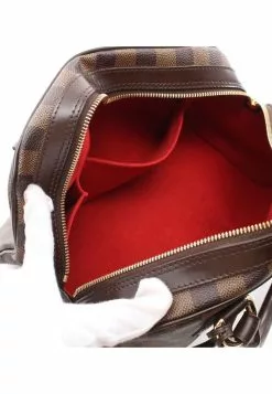 Pre-loved LOUIS VUITTON Duomo Black chessboard Handbag PVC Genuine Leather Brown -Louis Vuitton Shop louis vuitton 9086 0578736 3