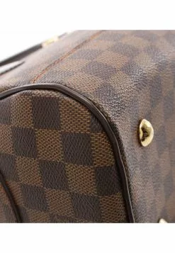 Pre-loved LOUIS VUITTON Duomo Black chessboard Handbag PVC Genuine Leather Brown -Louis Vuitton Shop louis vuitton 9086 0578736 5