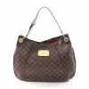 Pre-loved LOUIS VUITTON Galleria PM Black chessboard single Shoulder Bag PVC Genuine Leather Brown Special order -Louis Vuitton Shop louis vuitton 9093 7378736 1