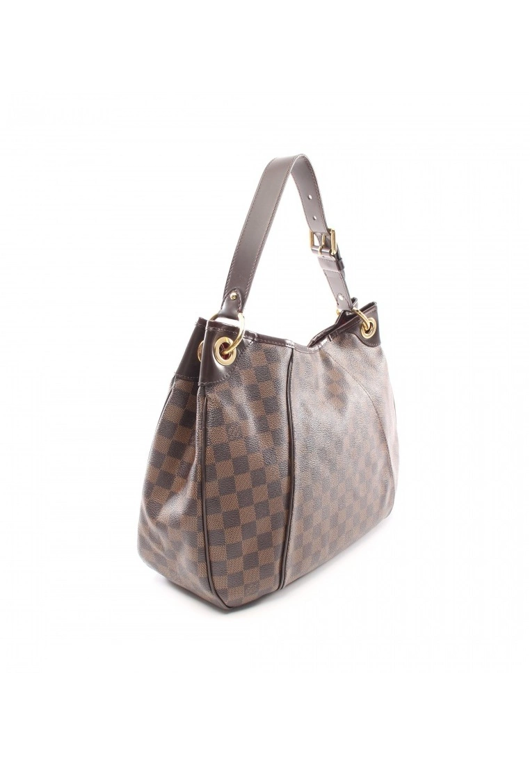 Pre-loved LOUIS VUITTON Galleria PM Black chessboard single Shoulder Bag PVC Genuine Leather Brown Special order 4 Pre-loved LOUIS VUITTON Galleria PM Black chessboard single Shoulder Bag PVC Genuine Leather Brown Special order - Image 2
