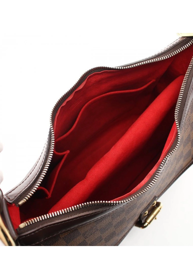 Pre-loved LOUIS VUITTON Highbury Black chessboard Shoulder Bag PVC Genuine Leather Brown 5 Pre-loved LOUIS VUITTON Highbury Black chessboard Shoulder Bag PVC Genuine Leather Brown - Image 3