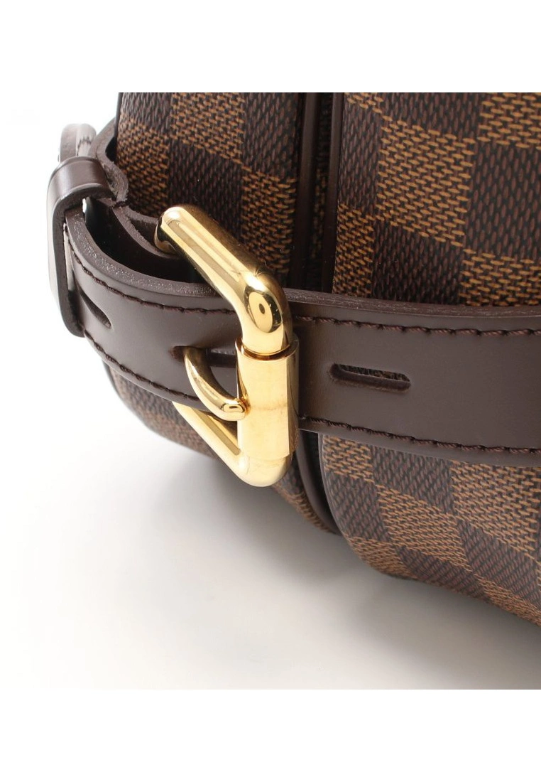 Pre-loved LOUIS VUITTON Highbury Black chessboard Shoulder Bag PVC Genuine Leather Brown 9 Pre-loved LOUIS VUITTON Highbury Black chessboard Shoulder Bag PVC Genuine Leather Brown - Image 7