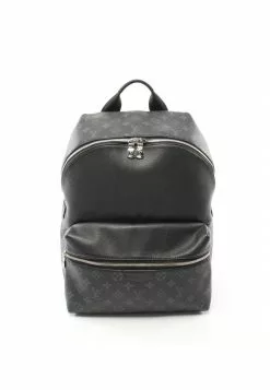 Pre-loved LOUIS VUITTON Discovery Monogram Eclipse Taigarama Backpack PVC Genuine Leather Black
